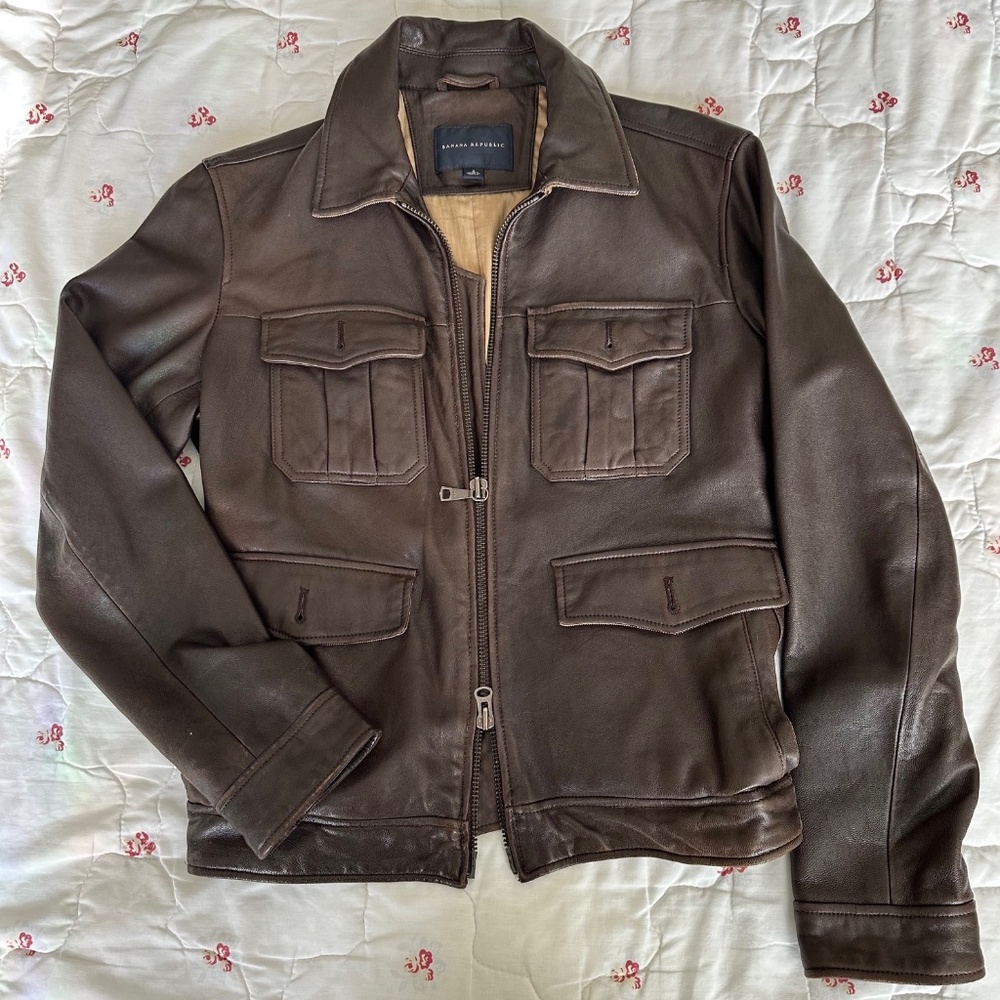 Banana Republic classic leather jacket